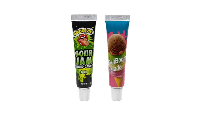 dffdfd.webp Squeeze & DeliBoom Liquid Candy Tubes – Sour Apple & Sweet Mixed Flavors - Image 1